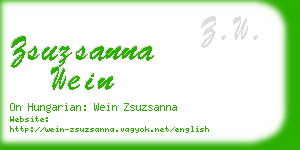 zsuzsanna wein business card